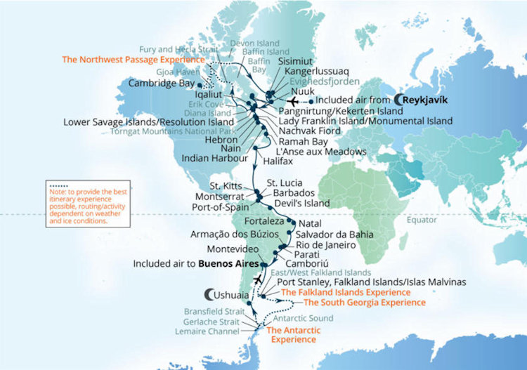 pole to pole map